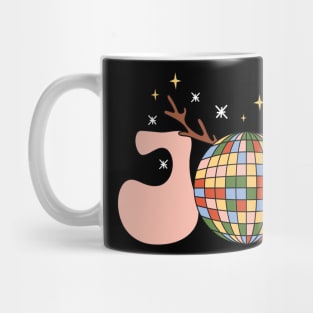 Retro Disco Ball Christmas Joy Mug